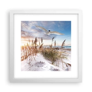 Poster în ramă albă - Vânt dinspre mare - 30x30 cm