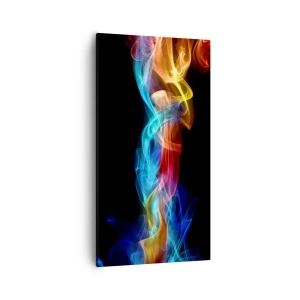 Tablou pe pânză - Dansul curcubeului în brumă - 55x100 cm