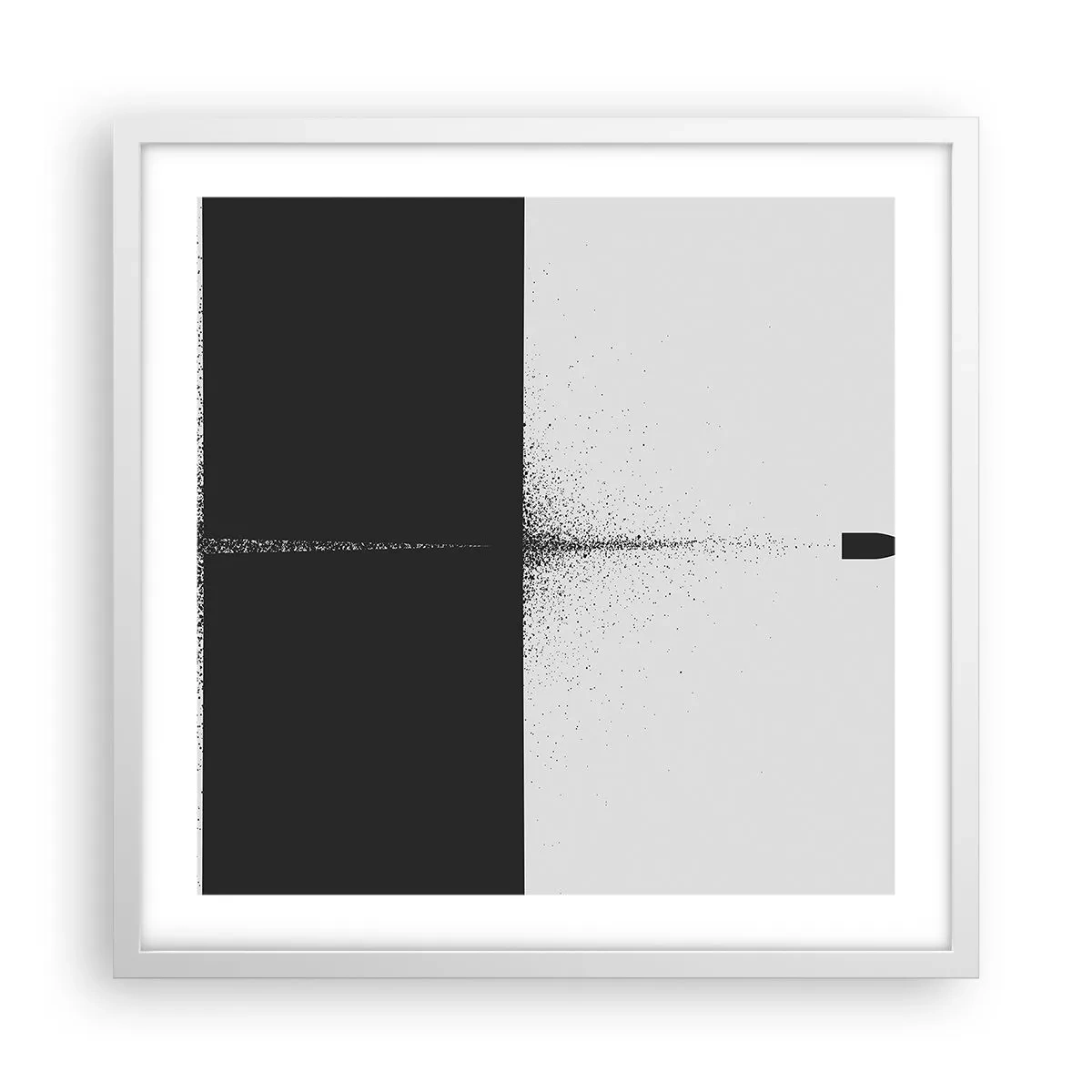 Poster în ramă albă - Direct la țintă - 50x50 cm