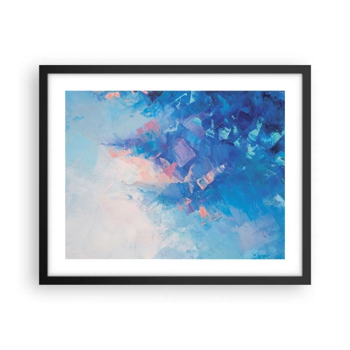 Poster în ramă neagră - Abstracție de iarnă - 50x40 cm