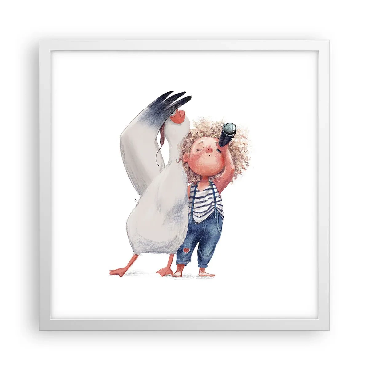 Poster în ramă albă - Un plan pentru o călătorie minunată - 40x40 cm