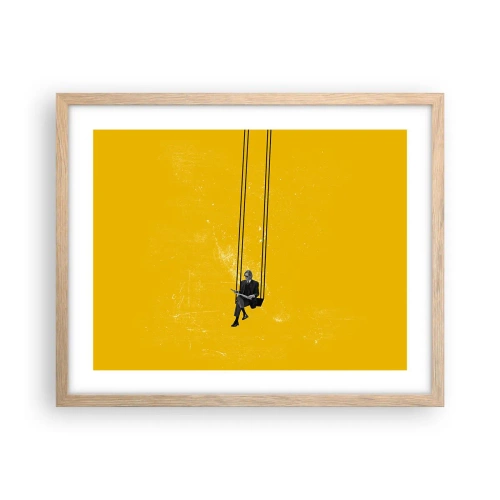 Poster în ramă de stejar deschis - O zi ca oricare alta - 50x40 cm