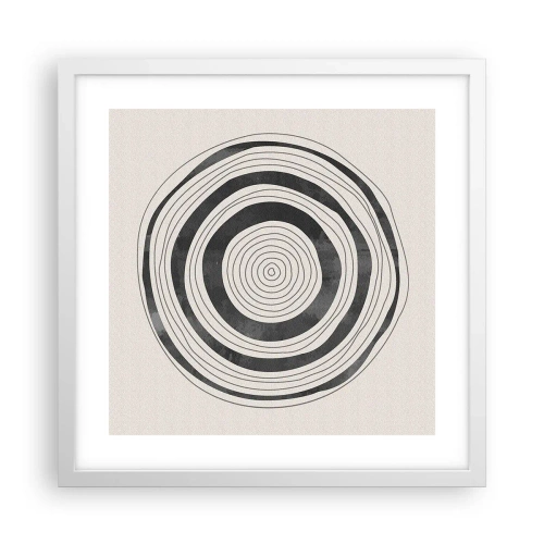 Poster în ramă albă - Centrul cel mai important - 40x40 cm