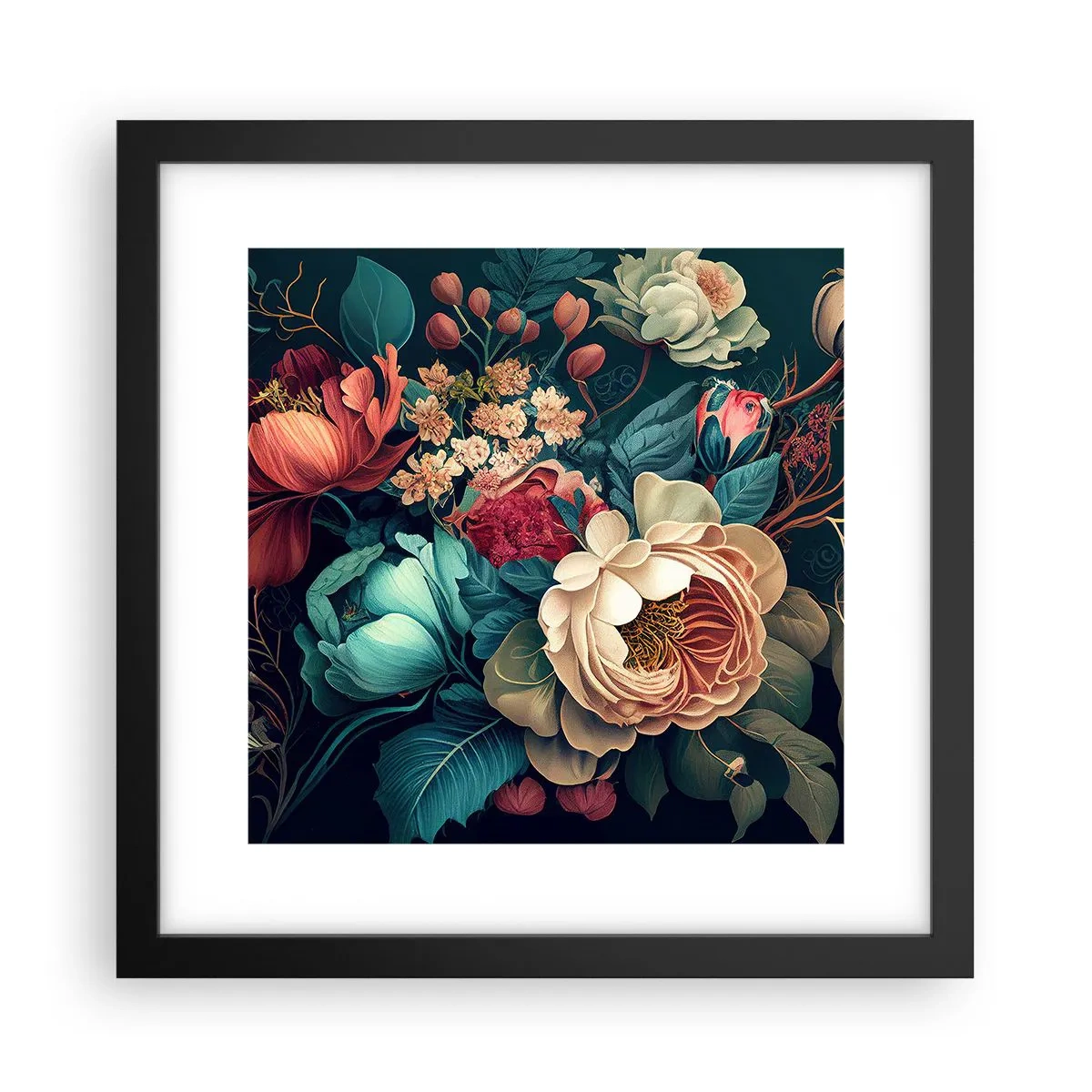 Poster în ramă neagră - Farmecul secolului al XIX-lea - 30x30 cm