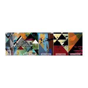 Mostră de Tapet Standard Eco - Cât de simplu - Abstracția, Bucată, Grafică - 100x30 cm