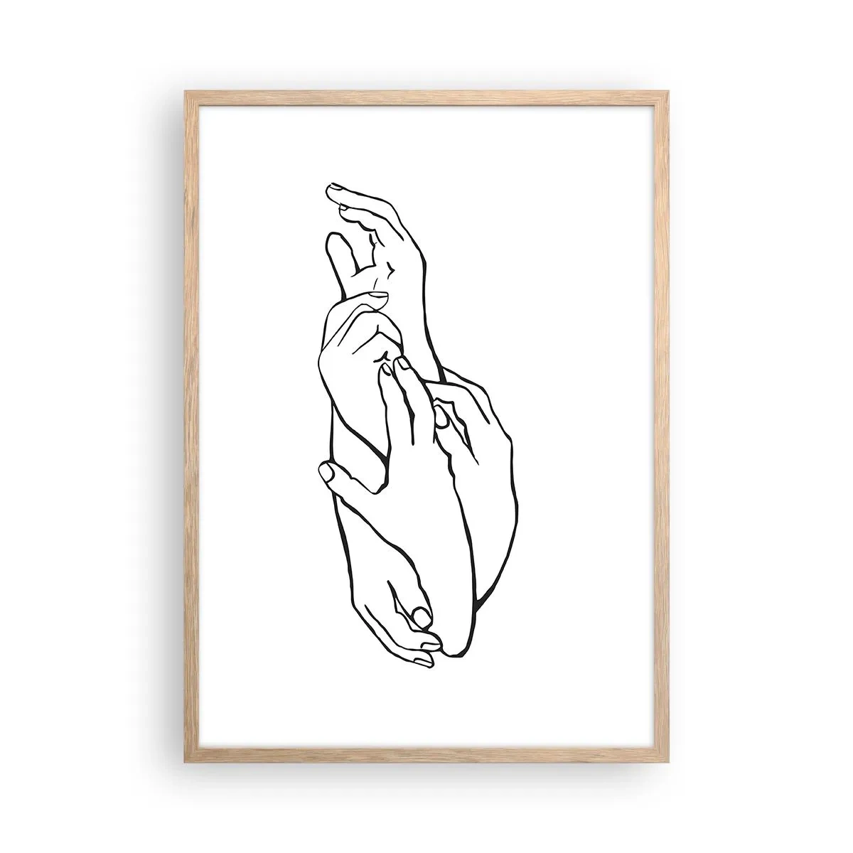 Poster în ramă de stejar deschis - Atingere bună - 50x70 cm