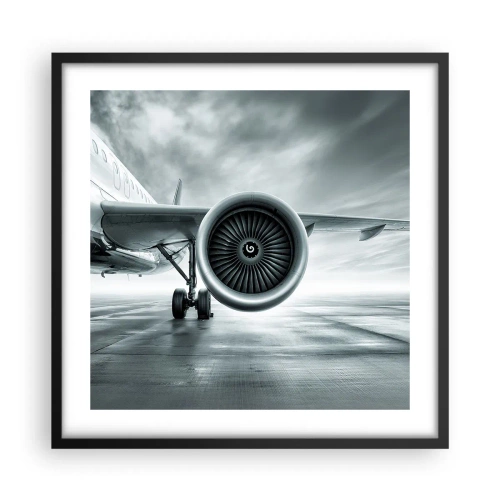 Poster în ramă neagră - Ce putere! - 50x50 cm
