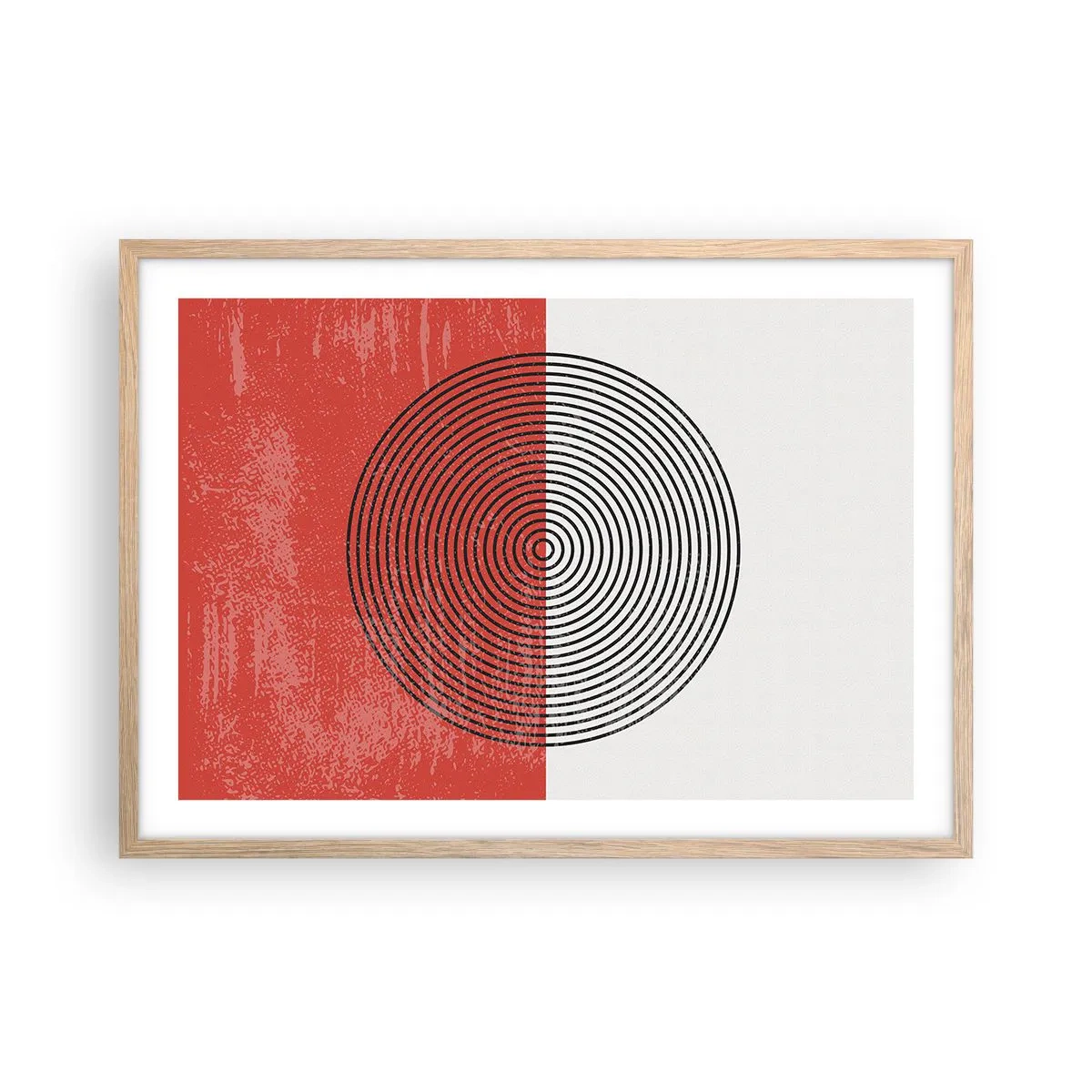 Poster în ramă de stejar deschis - Direct la subiect - 70x50 cm