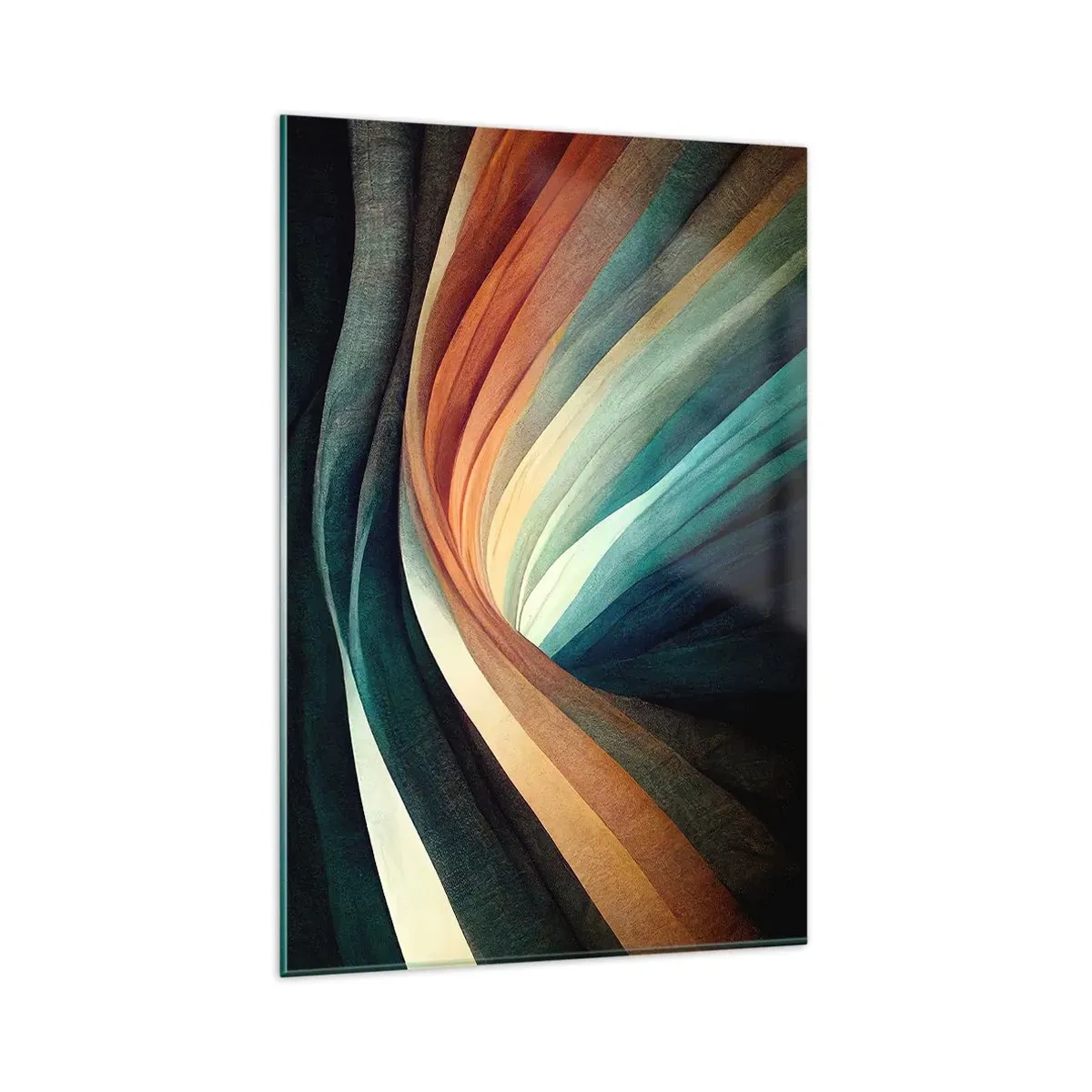 Tablou pe sticlă - Țesute din culori - 80x120 cm