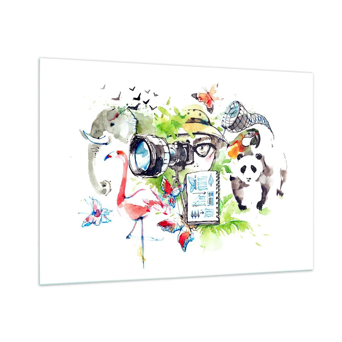 Tablou pe sticlă - Prin obiectivul unui călător - 100x70 cm