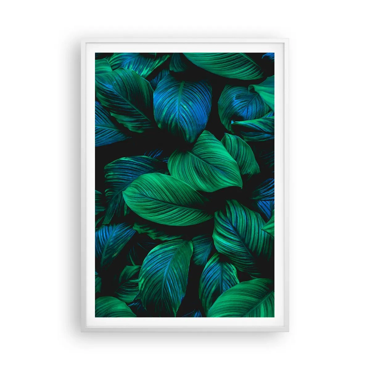 Poster în ramă albă - Traficul verde - 70x100 cm