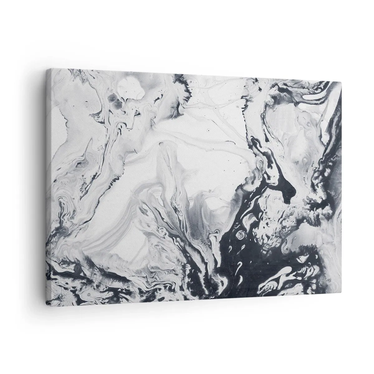 Tablou pe pânză Canvas - Model abstract monocrom cu efect de marmură - 70x50cm - Interiorul Pământului - Decorațiune modernă pentru perete pentru living și dormitor ARTTOR