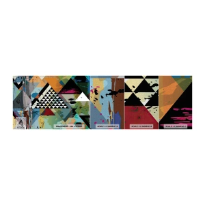 Mostră tapet Premium Canvas - Cât de simplu - Abstracția, Bucată, Grafică - 100x30 cm