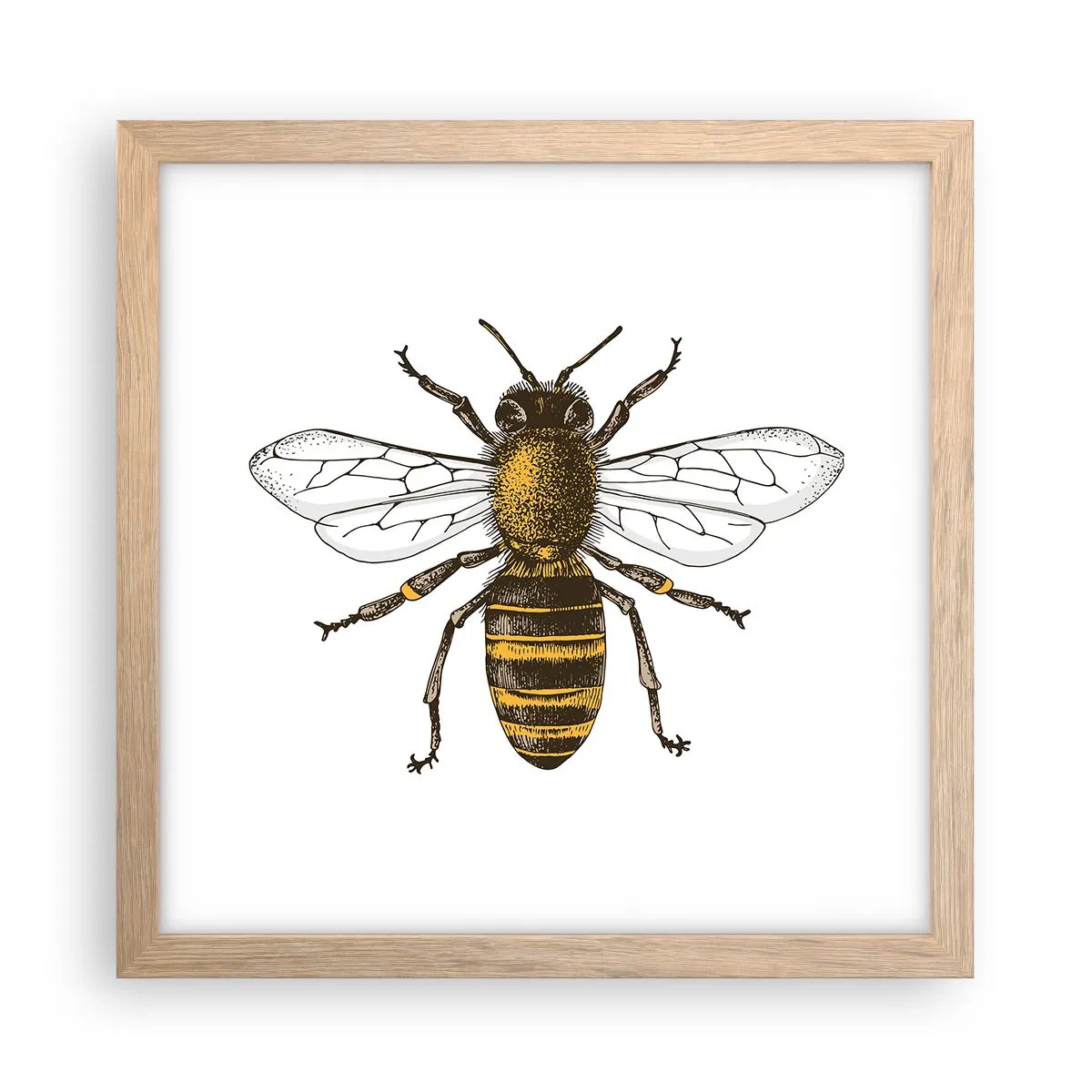 Poster în ramă de stejar deschis - Frumoasă și bună - 30x30 cm