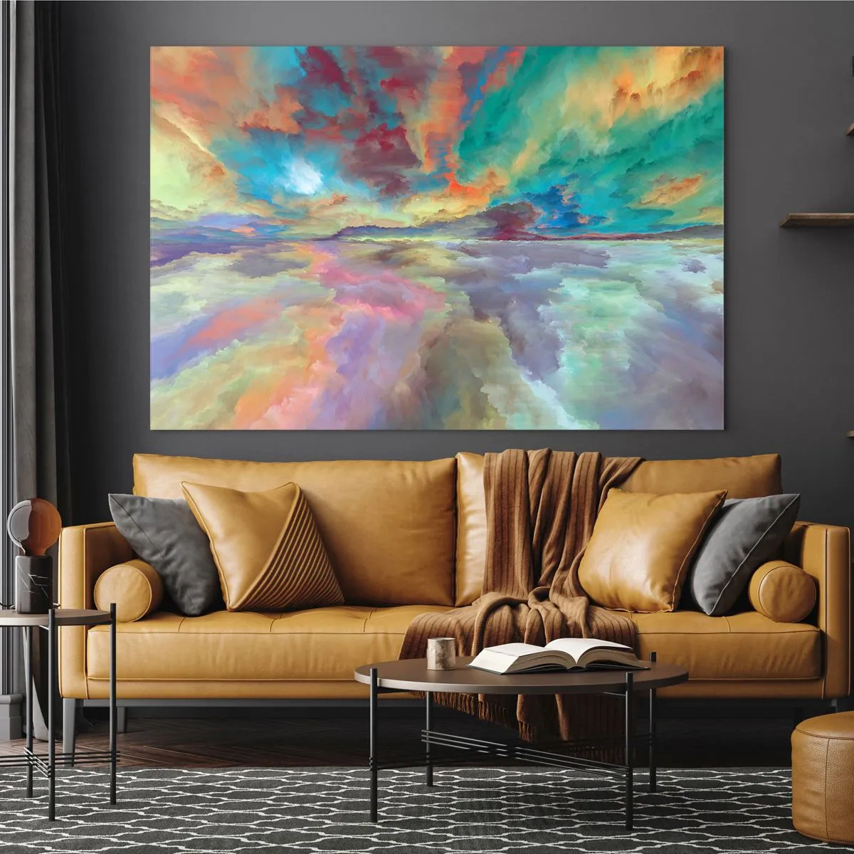 Tablou pe sticlă - Două ceruri - 100x70 cm