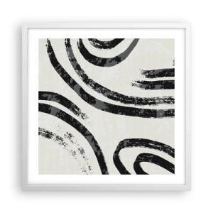 Poster în ramă albă - Pe jumătate oprit - 50x50 cm