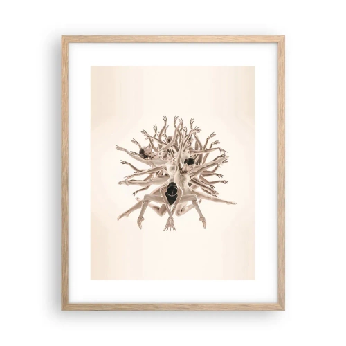Poster în ramă de stejar deschis - Înflorirea în dans - 40x50 cm