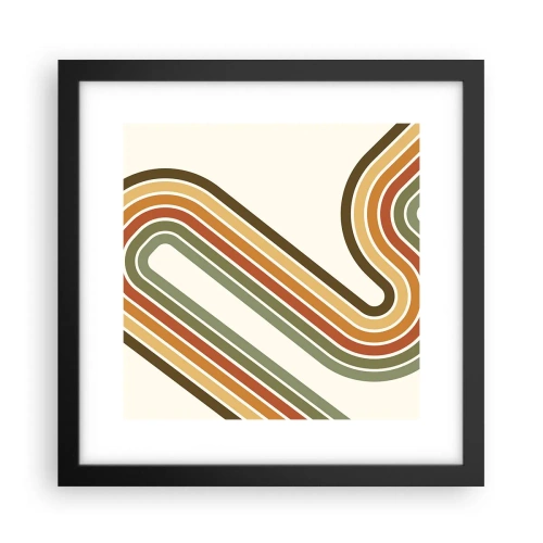 Poster în ramă neagră - Cu zigzag până la destinație - 30x30 cm