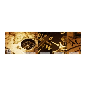 Mostră tapet autocolant Deluxe Sticker - Est sau vest? - Călătorii, Hărțile lumii, Busolă - 100x30 cm