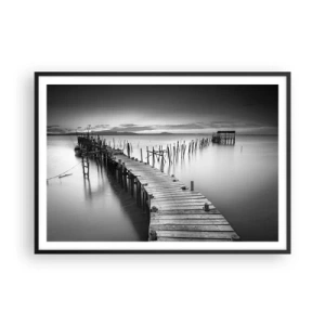 Poster în ramă neagră - Liniștea unui țărm uitat - 100x70 cm