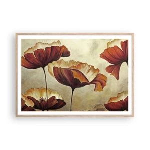 Poster în ramă de stejar deschis - Lunca - 100x70 cm