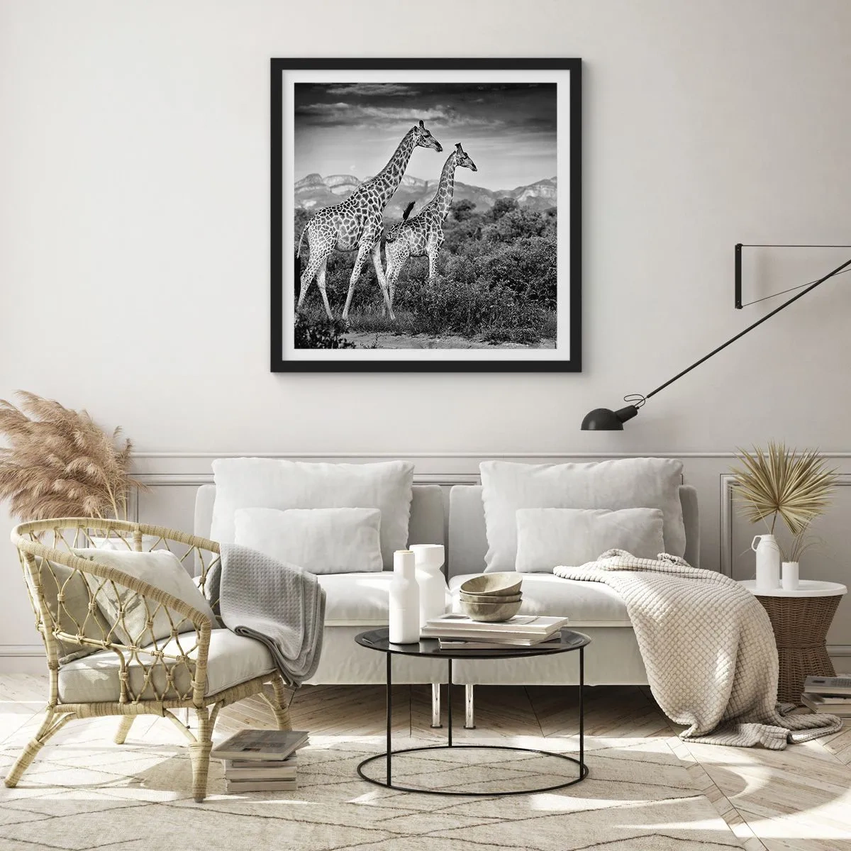 Poster în ramă neagră - Clasele superioare din Africa - 50x50 cm