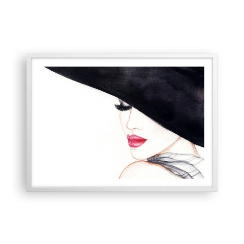 Poster în ramă albă - Eleganță și senzualitate - 70x50 cm