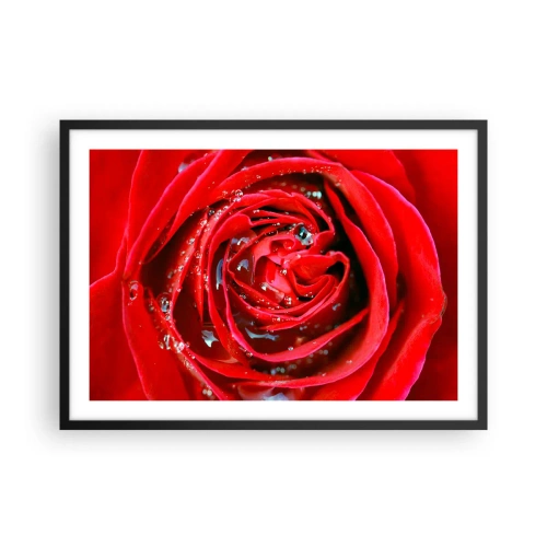 Poster în ramă neagră - În picături de rouă - 70x50 cm