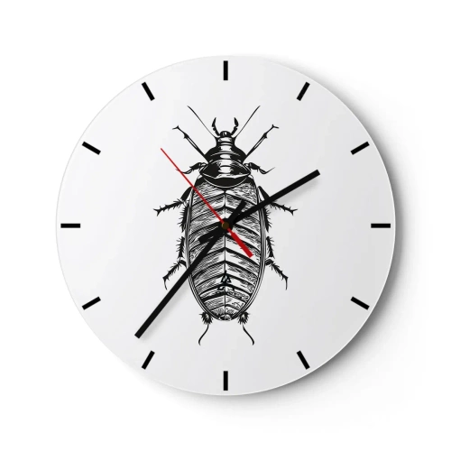 Ceas de perete - Ceas pe sticlă - Ce specimen! - 40x40 cm