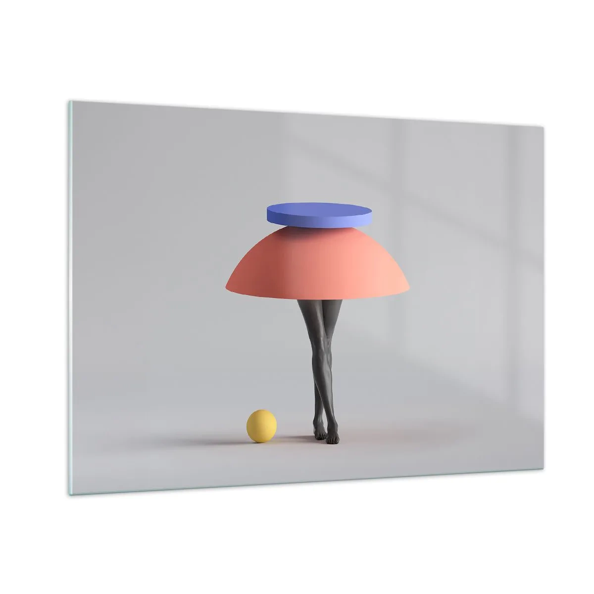 Tablou pe sticlă - Compoziție suprarealistă - 100x70 cm