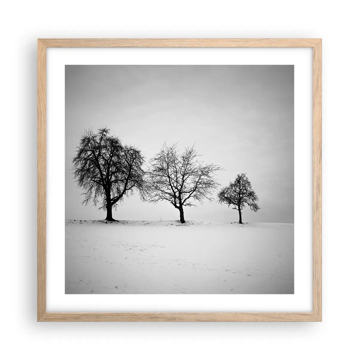 Poster în ramă de stejar deschis - La ce visează? - 50x50 cm