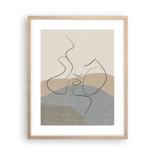 Poster în ramă de stejar deschis - Ca o atingere de pensulă - 40x50 cm