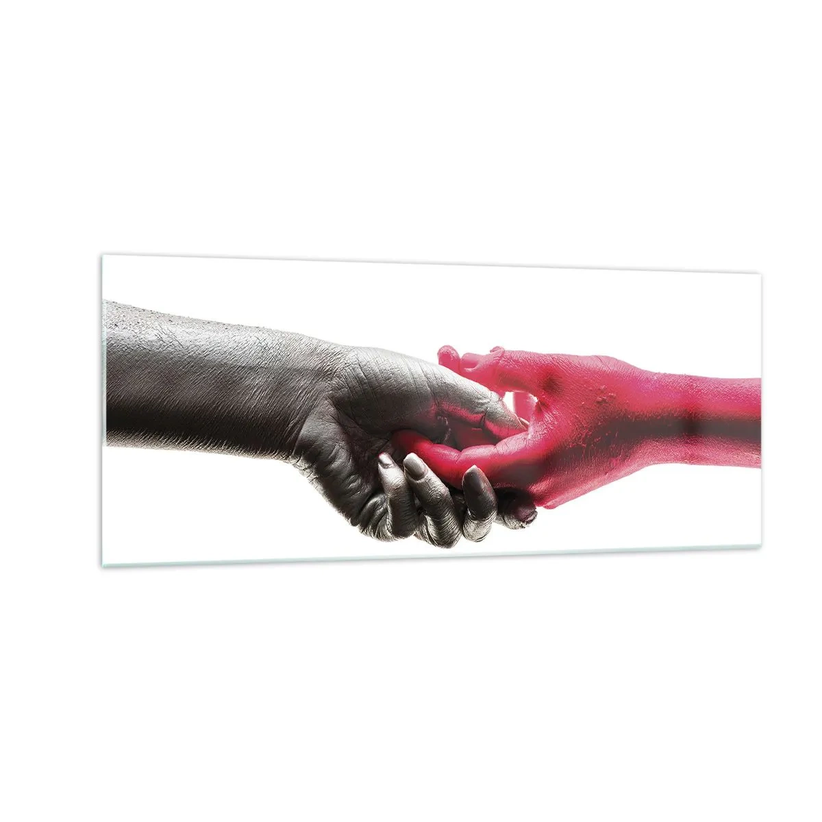 Tablou pe sticlă - Împreună, deși diferiți - 100x40 cm
