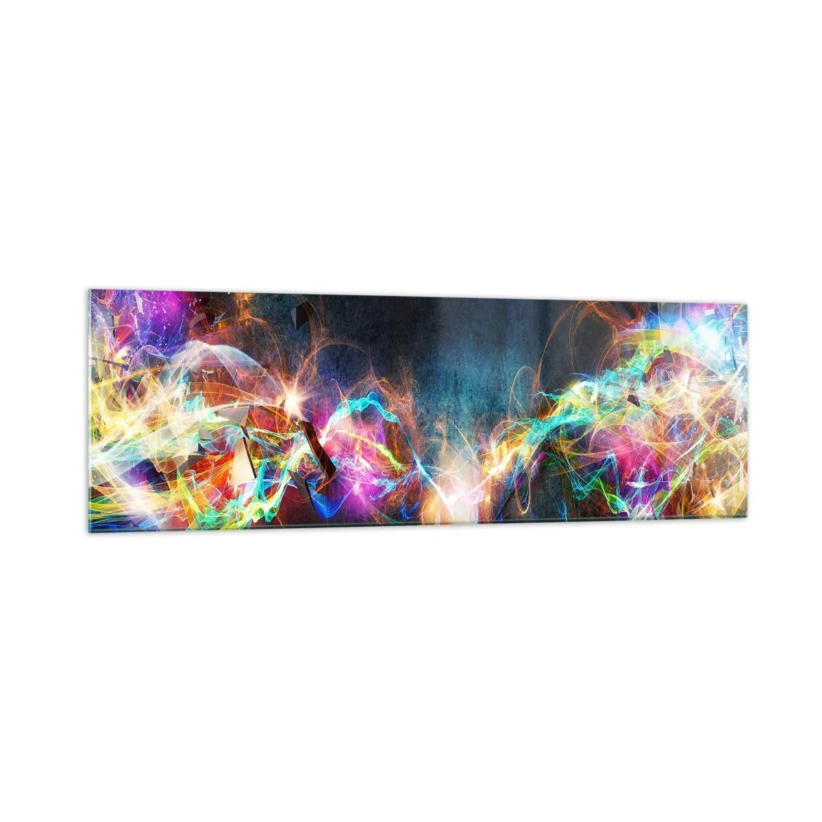 Tablou pe sticlă - Cu bucurie împotriva întunericului - 160x50 cm