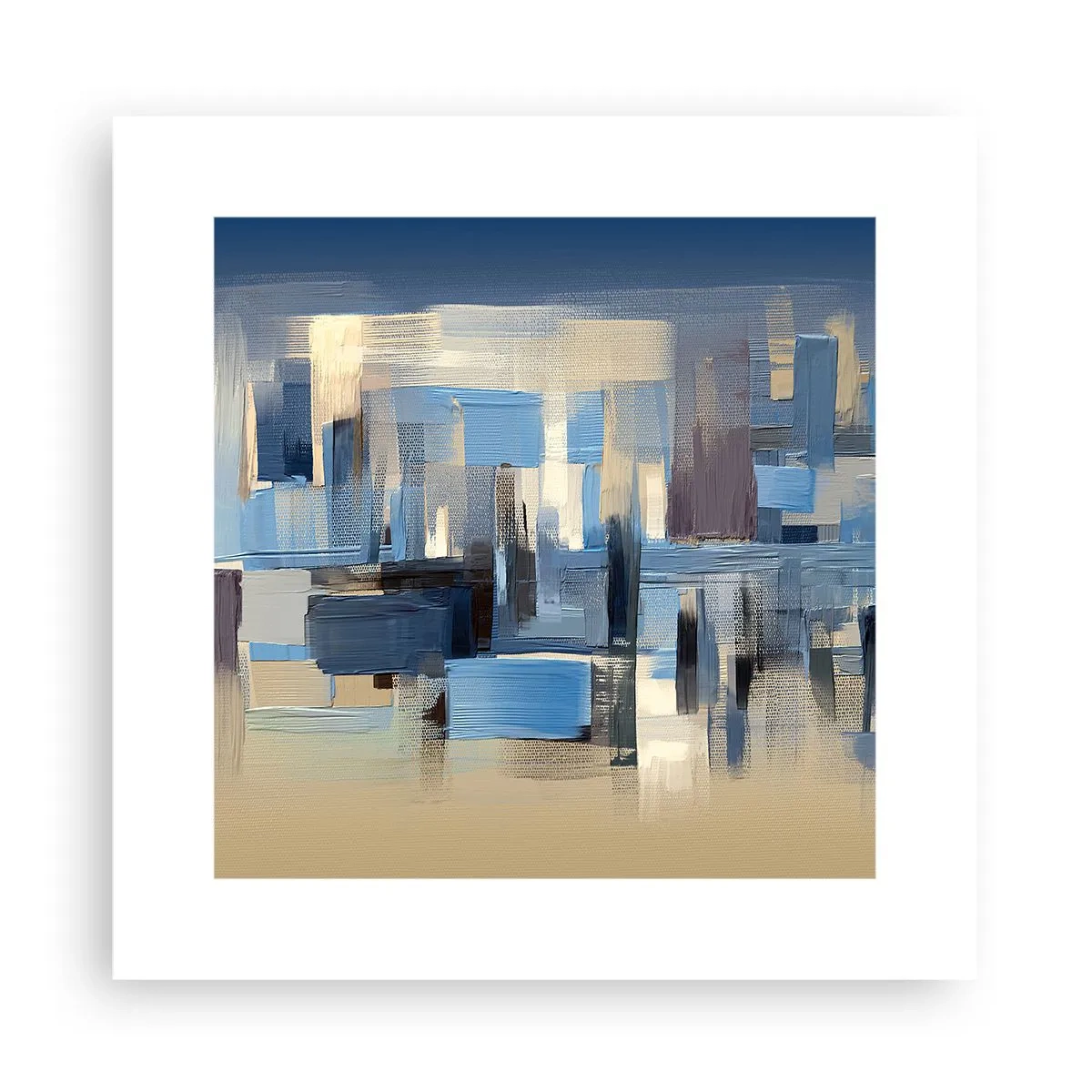 Poster - Construcție albastră - 30x30 cm