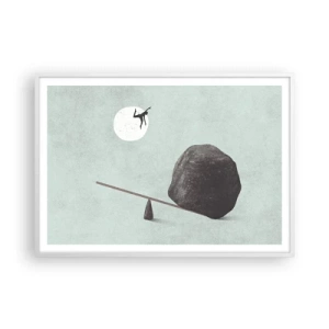 Poster în ramă albă - Visul îndeplinit - 100x70 cm