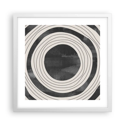 Poster în ramă albă - Direct la subiect - 40x40 cm