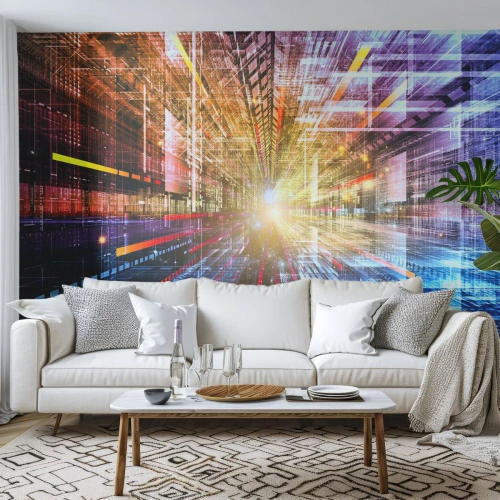 Tapet Premium Canvas - Coridor luminos - Abstracția, Grafică, 3D - 250x175 cm
