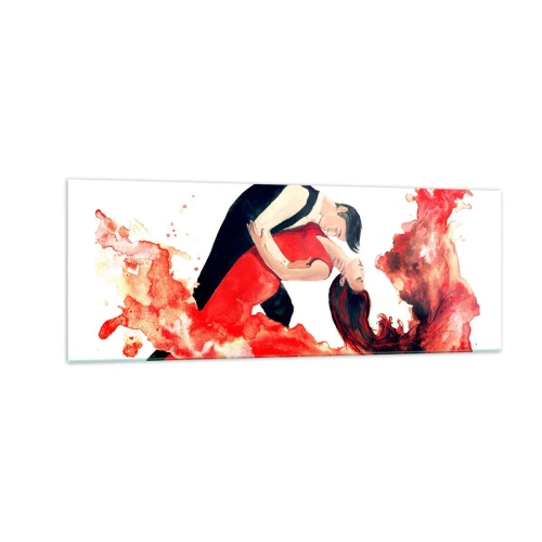 Tablou pe sticlă - Tango - un val senzual - 140x50 cm