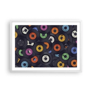 Poster în ramă albă - Culorile clasicilor - 70x50 cm