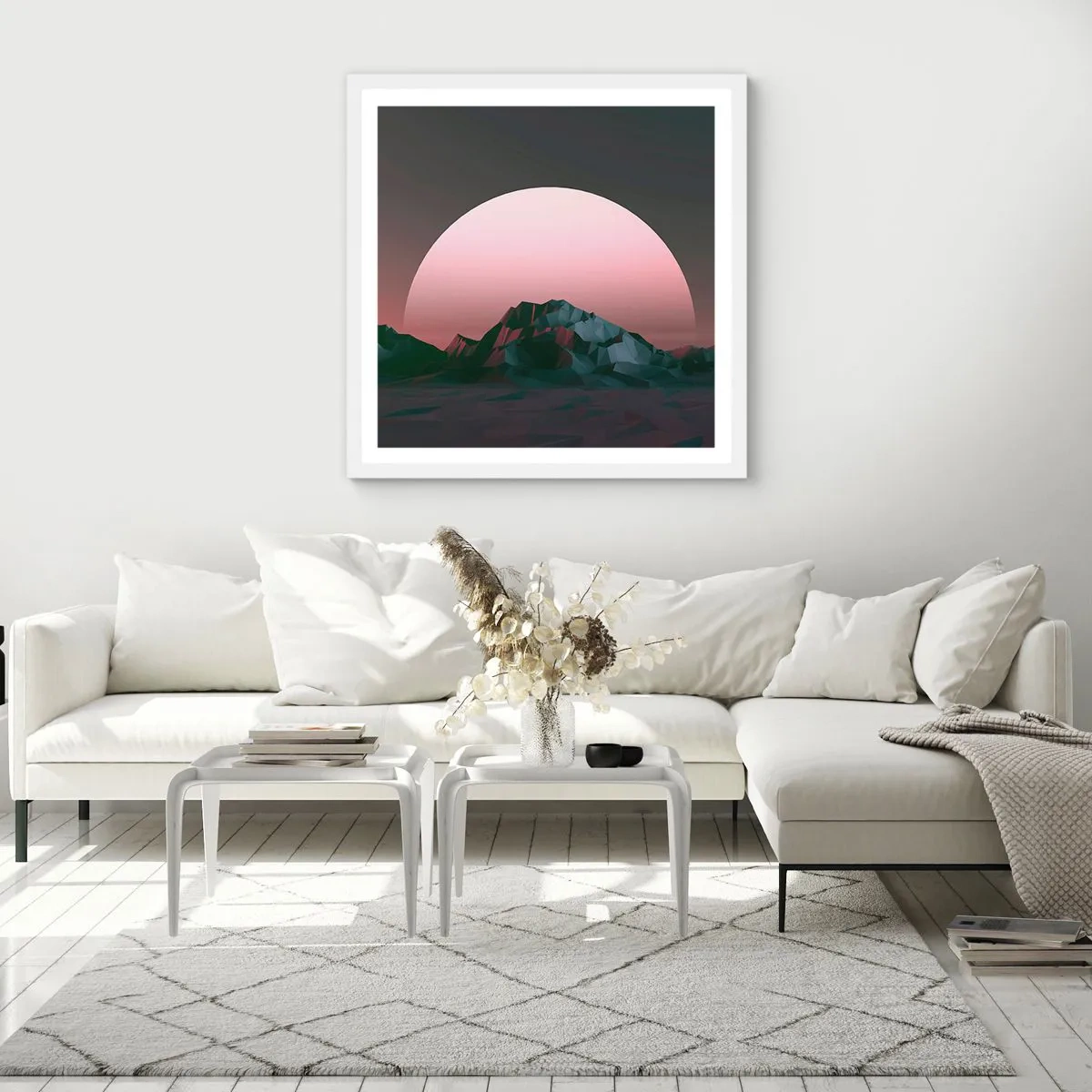 Poster în ramă albă - Într-o galaxie învecinată - 50x50 cm
