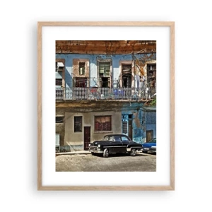 Poster în ramă de stejar deschis - Sentimente cubaneze - 40x50 cm
