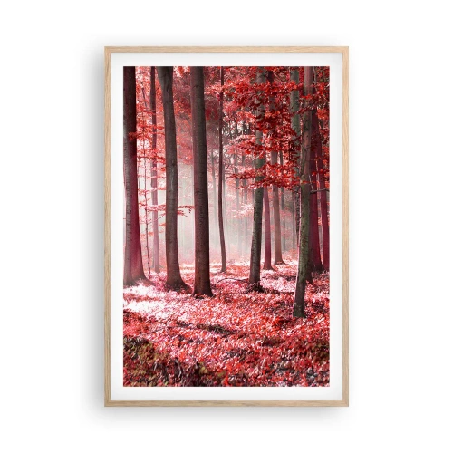Poster în ramă de stejar deschis - Roșie este la fel de frumoasă - 61x91 cm