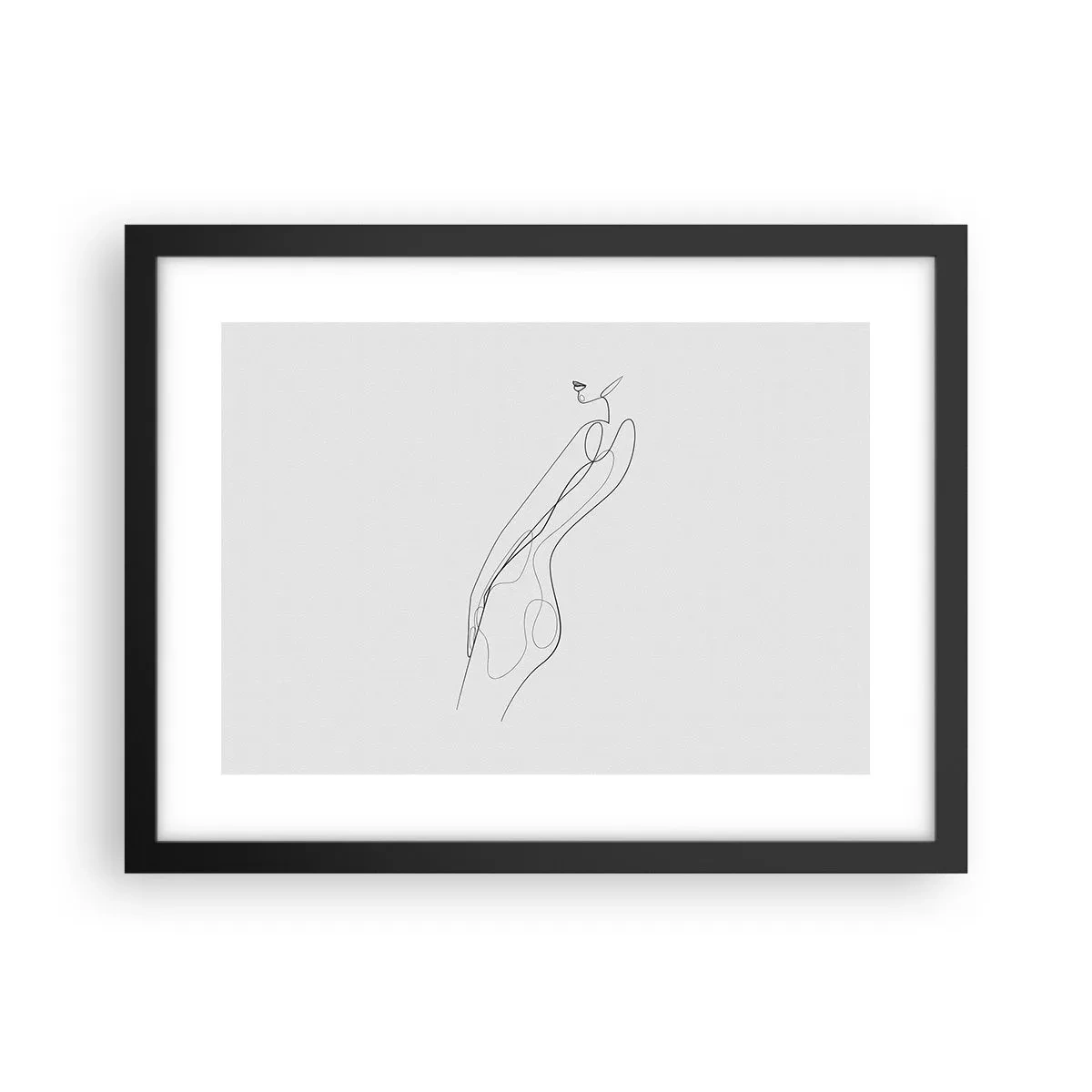 Poster în ramă neagră - Abia o promisiune - 40x30 cm