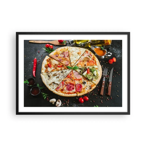 Poster în ramă neagră - Un evantai de arome - 70x50 cm