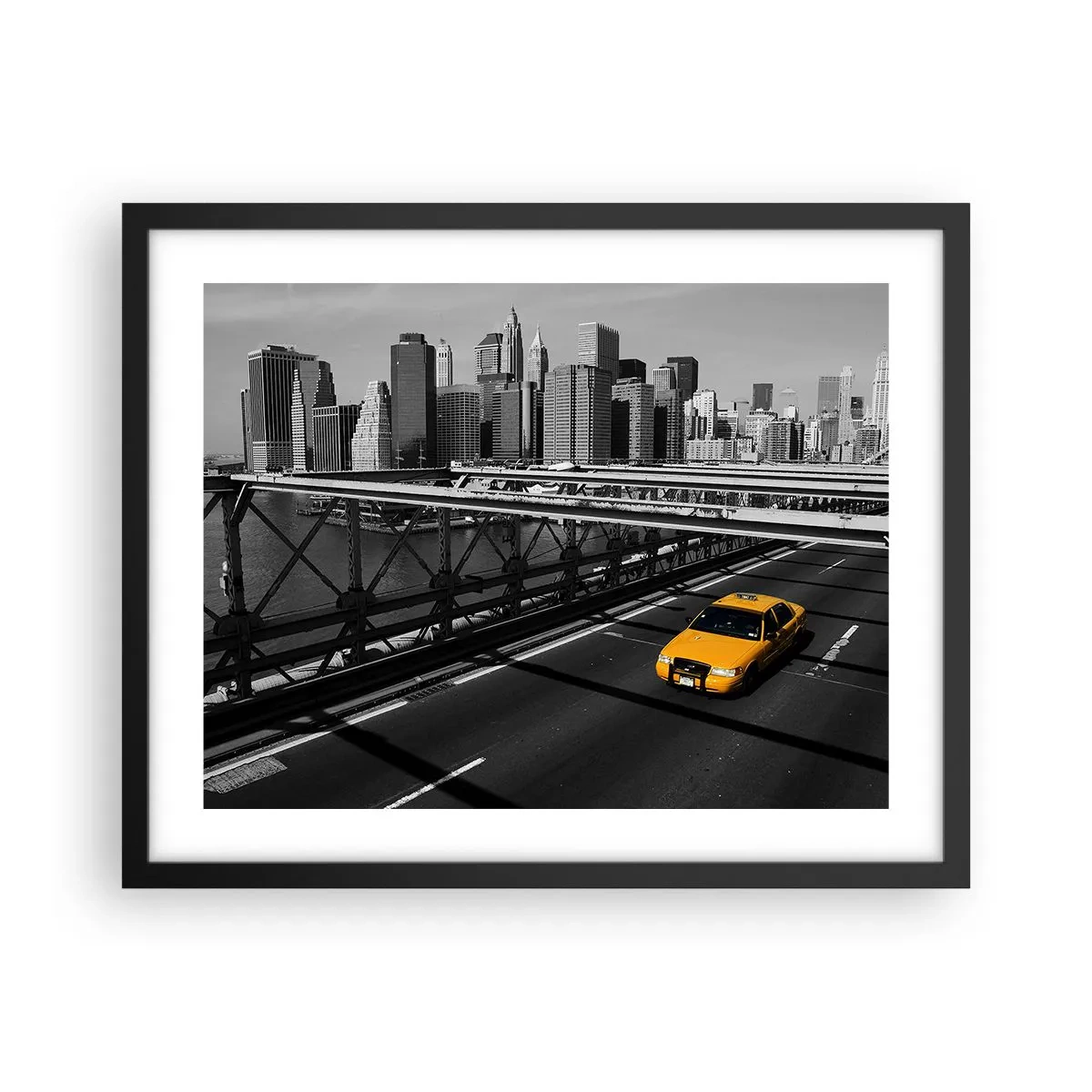 Poster în ramă neagră - Culorile marelui oraș - 50x40 cm
