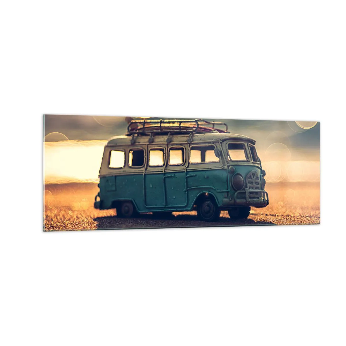 Tablou pe sticlă - Sfârșitul zeilor: banilor și al muncii - 140x50 cm