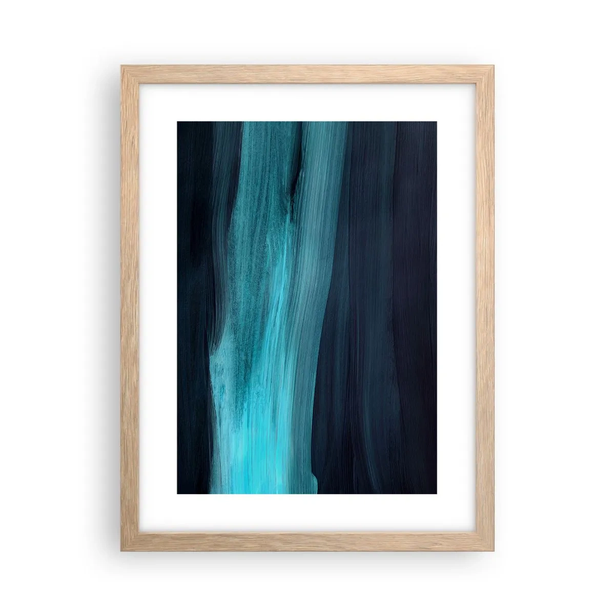 Poster în ramă de stejar deschis - Du-te cu fluxul - 30x40 cm