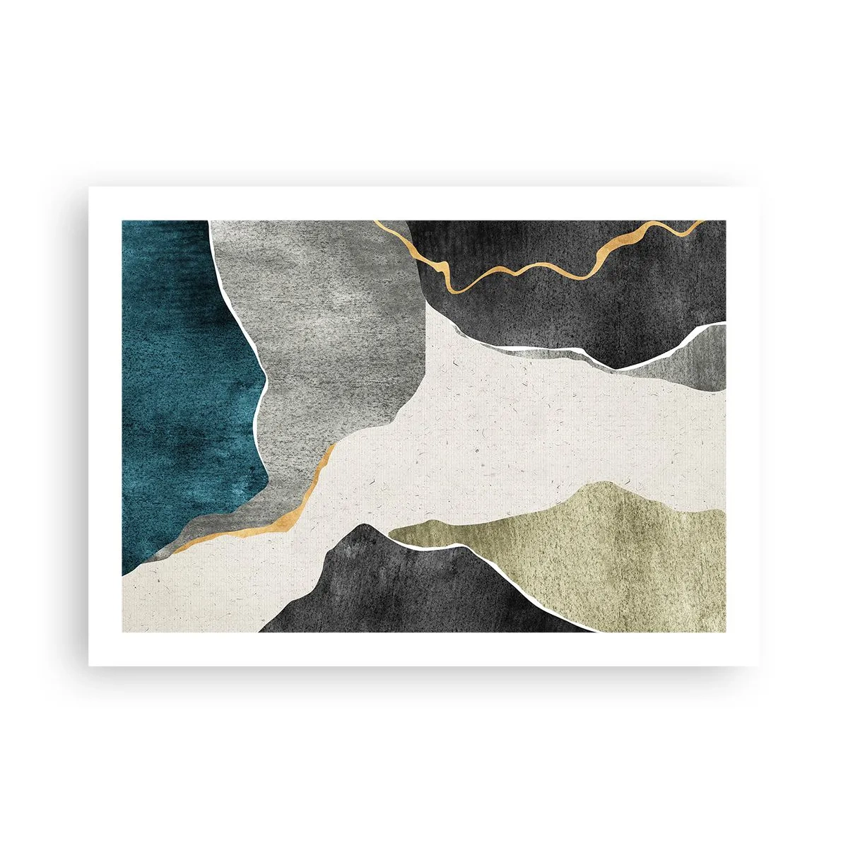 Poster - Compoziție mozaic cu fir de aur - 70x50 cm