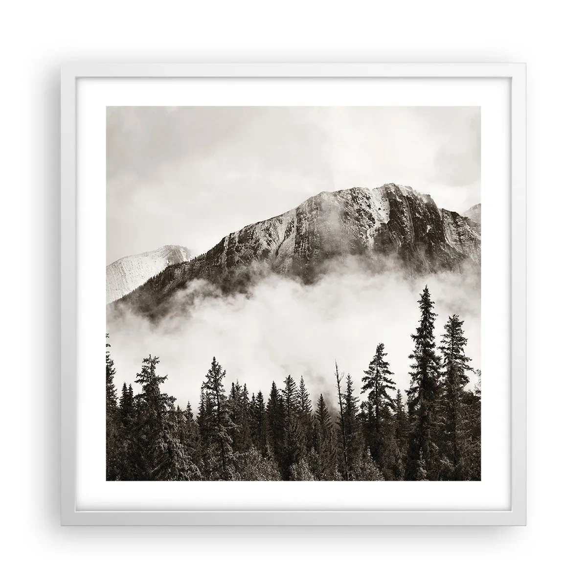 Poster în ramă albă - Stăpânul de granit - 50x50 cm